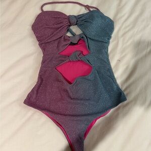 MBeach Riot Karla Sparkle Ombré one piece swimsuit